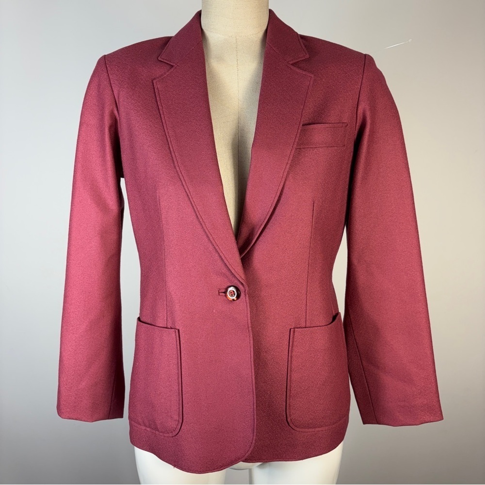 Tailored Made Elegant Women's Burgundy Blazer XS-S